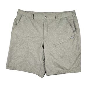 Duluth Trading Co Mens 44 Flex Expedition Nylon Stretch Green Zip Cargo Shorts